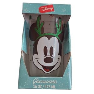 Disney Mickey Mouse reindeer Christmas glassware Drinkware